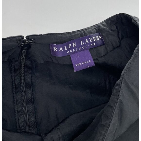 VTG Ralph Lauren Purple Label Women Silk Pants Black Union Made Made In USA 10 - Picture 3 of 11